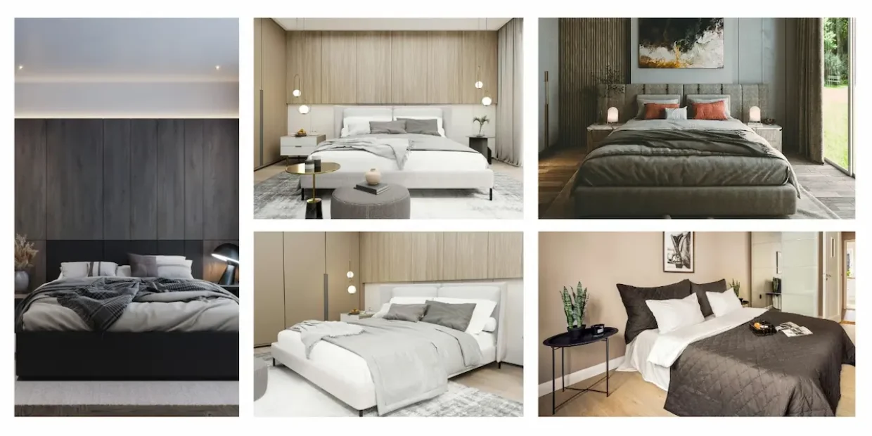 modern king size bed